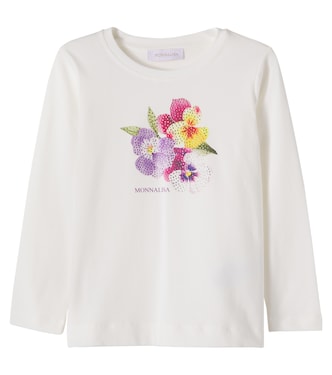 Verziertes T-Shirt aus einem Baumwollgemisch | Monnalisa