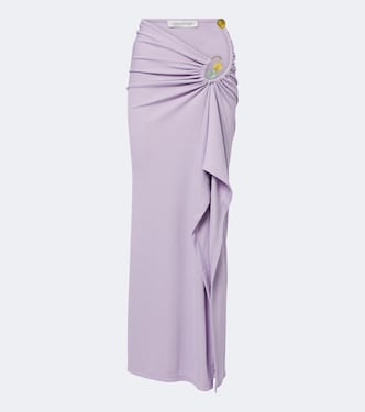 Spiral Beach Glass ribbed-knit jersey maxi skirt | Christopher Esber