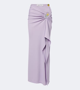Spiral Beach Glass ribbed-knit jersey maxi skirt | Christopher Esber