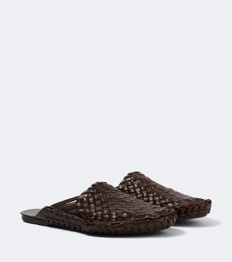 Woven leather mules | The Row