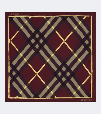 Burberry Check silk twill scarf | Burberry