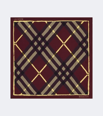 Burberry Check silk twill scarf | Burberry