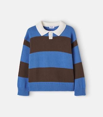 Striped cotton polo sweater | Il Gufo