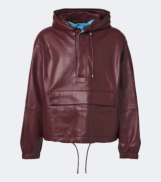 Hooded leather jacket | Loewe