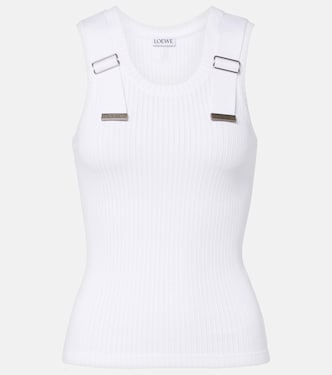 Ribbed-knit cotton-blend tank top | Loewe