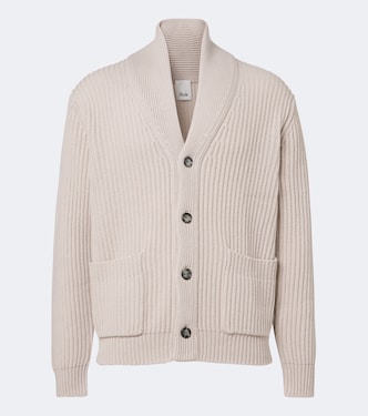 Ribbed-knit wool and cashmere cardigan  | Allude