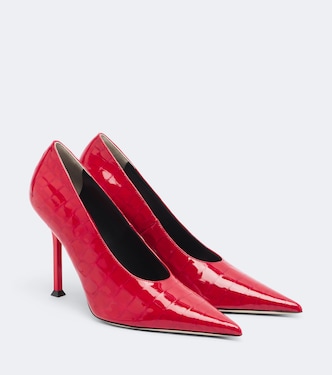 Helix croc-effect patent leather pumps | Christen