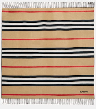 Icon Stripe cashmere and wool blanket | Burberry