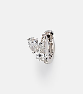 Serti Sur Vide 24kt white gold single earring with diamonds | Repossi