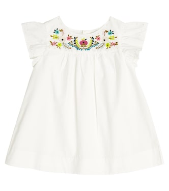 Baby Laurie embroidered cotton dress | Bonpoint