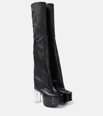 Botas mosqueteras de piel con plataforma | Rick Owens