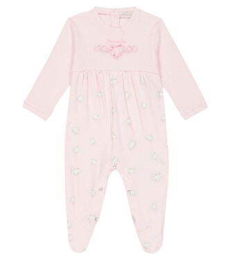 Baby printed cotton jersey onesie | Monnalisa