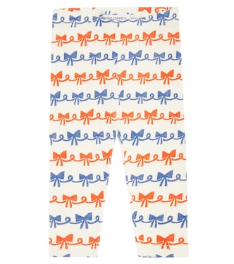 Baby Ribbon Bow cotton-blend jersey leggings | Bobo Choses