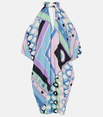 Vivara-print jersey satin kaftan | Pucci