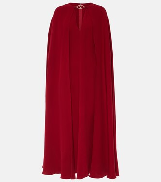 Cady Couture caped silk gown | Valentino