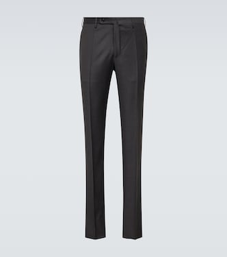 Virgin wool tapered pants | Slowear