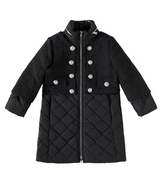 Quilted puffer coat | Balmain Kids