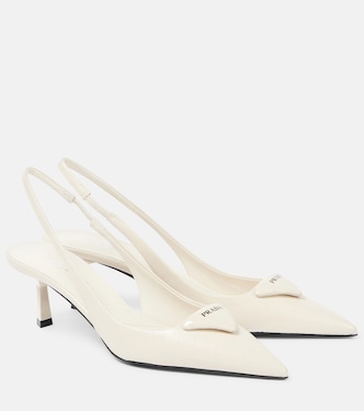 Slingback-Pumps aus Lackleder | Prada