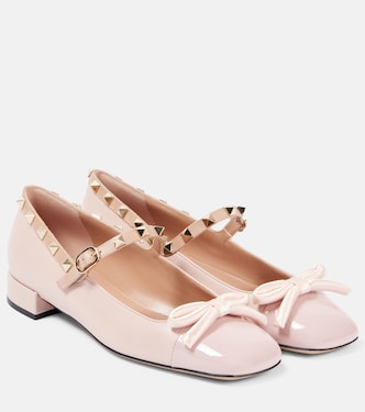 Ballerines Rockstud Bow en cuir | Valentino Garavani