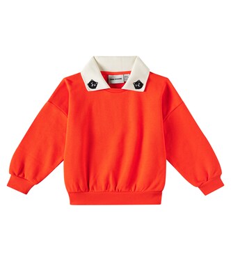 Cats embroidered cotton sweatshirt | Mini Rodini