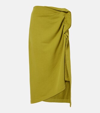 Gathered cotton midi skirt | Dries Van Noten