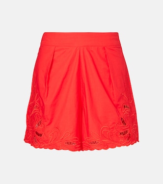 Embroidered cotton shorts | Juliet Dunn