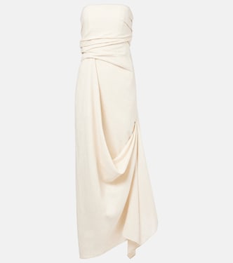 Caravaggio draped linen maxi dress | Staud