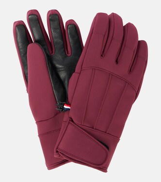 Glacier leather-trimmed ski gloves | Fusalp
