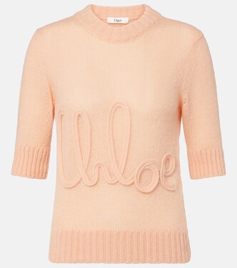Logo alpaca and silk sweater | Chloé