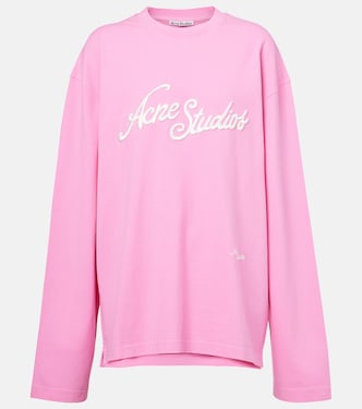 Logo embroidered cotton jersey T-shirt | Acne Studios