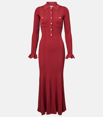 Midikleid aus Rippstrick | Self-Portrait