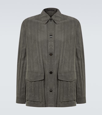 Pleated canvas overshirt | Giorgio Armani