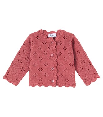 Baby pointelle virgin wool cardigan  | Il Gufo