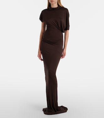 brown rick owens dress Rick Owens Sleeveless Ribbed Dress | Brown