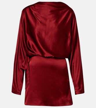 Phoebe silk-blend satin minidress | Staud