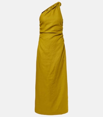 Jomana one-shoulder linen midi dress | Faithfull