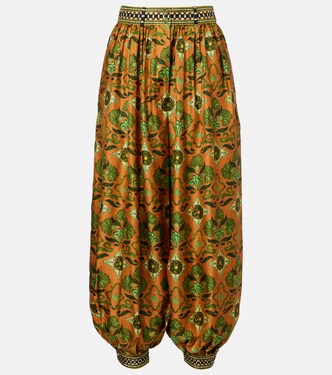 Cece floral silk tapered pants | Alémais