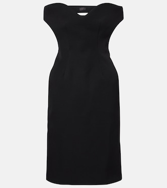 Open-back wool-blend cocktail dress | Mugler