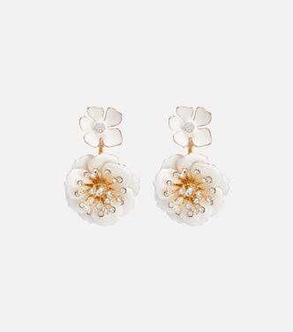 Pendientes florales con cristales | Carolina Herrera