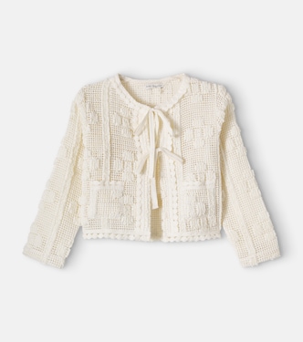 Inez crochet cotton-blend cardigan | Bebe Organic