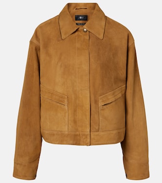 Cropped-Jacke aus Veloursleder | 7 For All Mankind