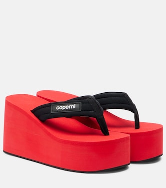 Logo platform thong sandals | Coperni