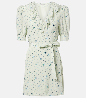 Robe en soie à fleurs | Alessandra Rich