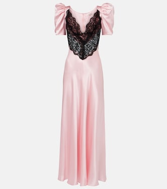 Lace-trimmed silk cocktail dress | Rodarte