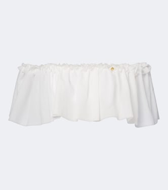 Off-shoulder crop top | Balmain