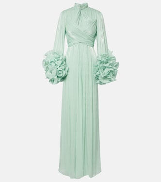 Ruffled georgette gown | Costarellos