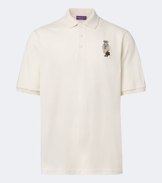 Polo Bear cotton and cashmere piqué polo shirt | Ralph Lauren Purple Label