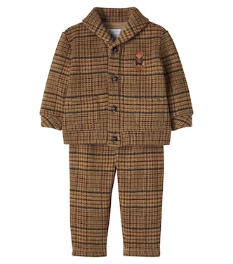 Baby checked cotton-blend jacket and pants set | Polo Ralph Lauren Kids