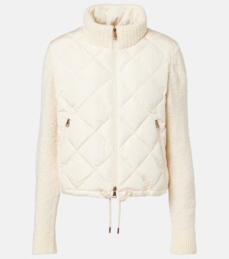 Down-paneled cotton-blend cardigan | Moncler