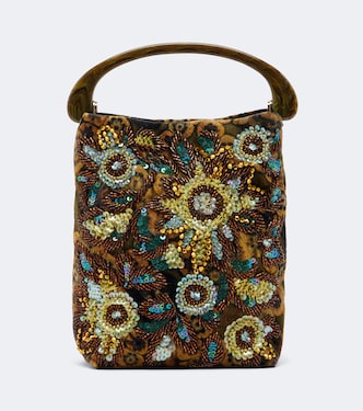 Embellished floral jacquard top-handle bag | Dries Van Noten